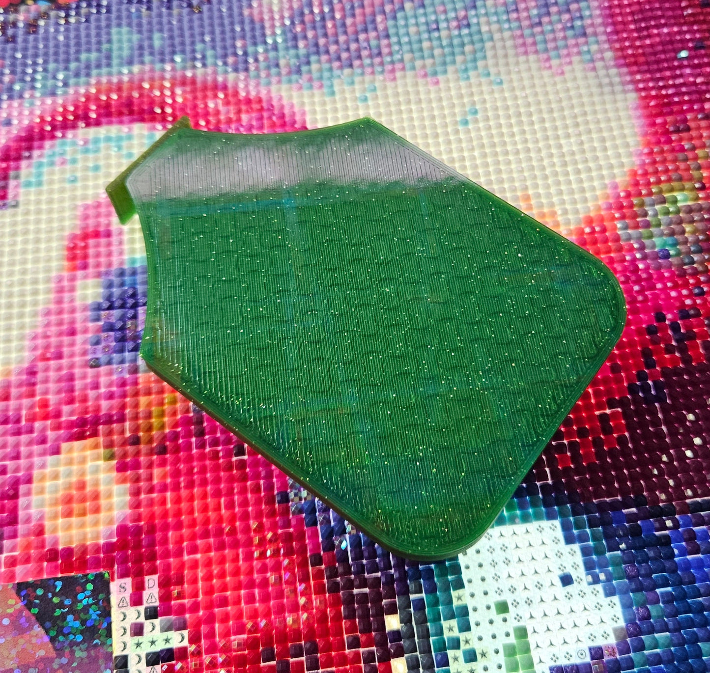 Multi-Color Stardust SNAP, Small Diamond Painting Tray with Snap-on Lid, Holographic Diamond Art Accessory Cosmic Crafts
