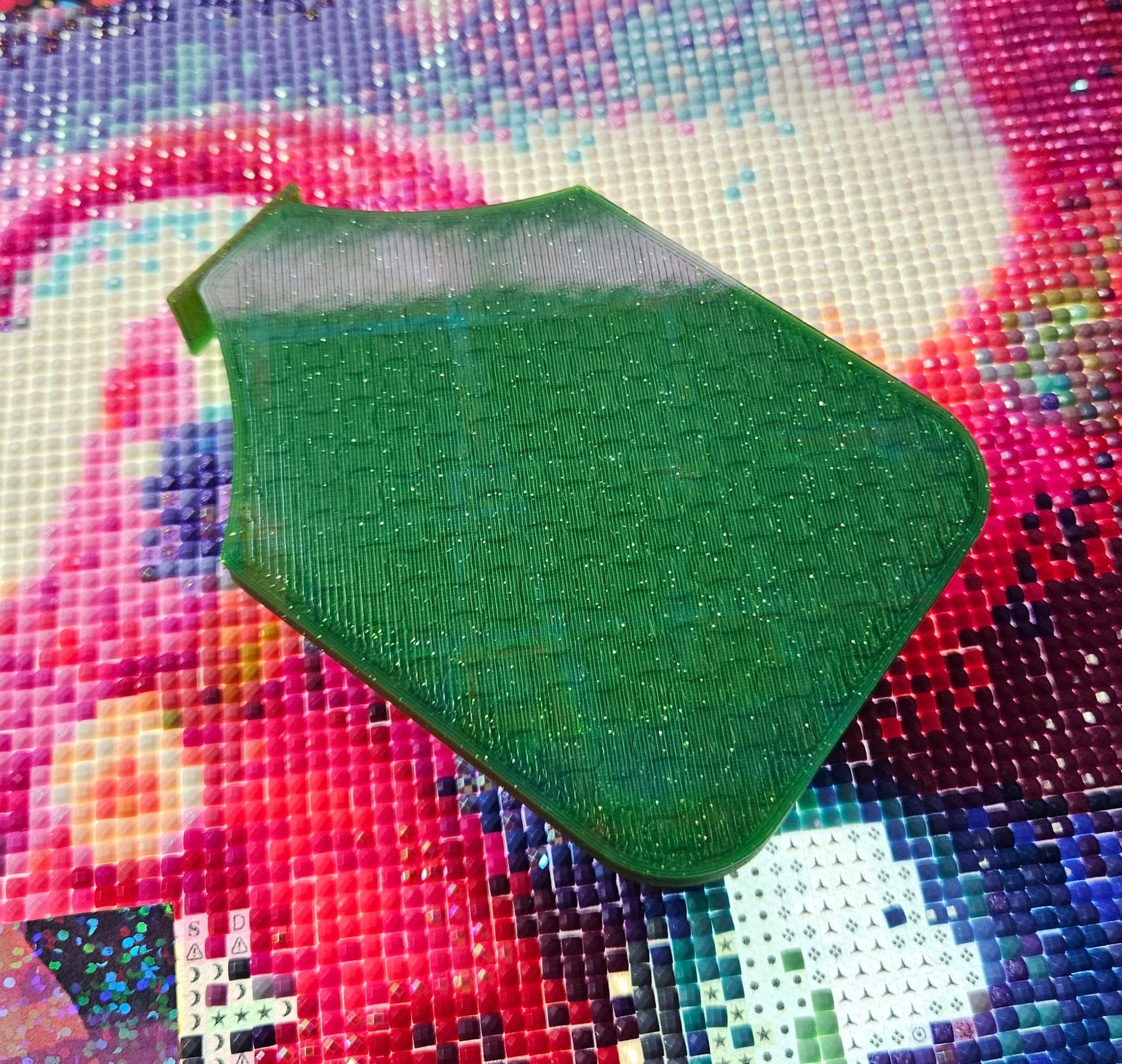 Multi-Color Stardust SNAP, Small Diamond Painting Tray with Snap-on Lid, Holographic Diamond Art Accessory Cosmic Crafts