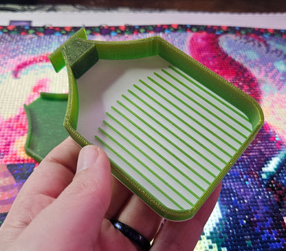 Multi-Color Stardust SNAP, Small Diamond Painting Tray with Snap-on Lid, Holographic Diamond Art Accessory Cosmic Crafts