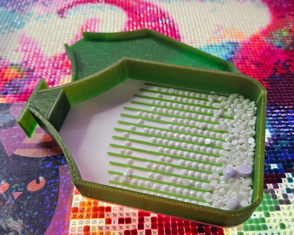 Multi-Color Stardust SNAP, Small Diamond Painting Tray with Snap-on Lid, Holographic Diamond Art Accessory Cosmic Crafts