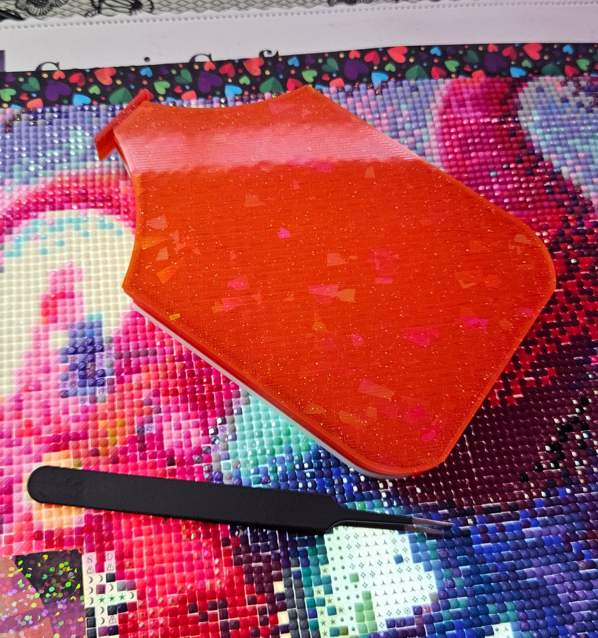 Multi-Color Planet SNAP, Large Diamond Painting Tray with Snap-On Lid, Holographic Rhinestone Art Tool Cosmic Crafts