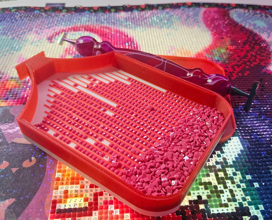 Multi-Color Planet SNAP, Large Diamond Painting Tray with Snap-On Lid, Holographic Rhinestone Art Tool Cosmic Crafts