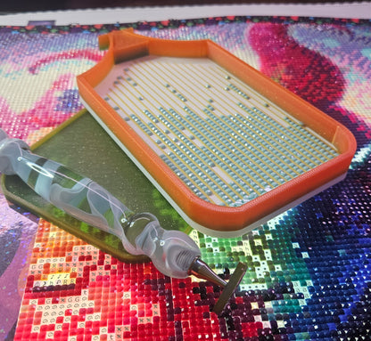 Multi-Color Galaxy SNAP, XL Diamond Painting Tray with Snap-On Lid, Holographic Rhinestone Art Tool Cosmic Crafts