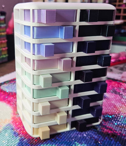 Small Cosmic Confetti Tower, Diamond Painting Tray Organizer, Holds 18 Mini Diamond Art Trays Cosmic Crafts