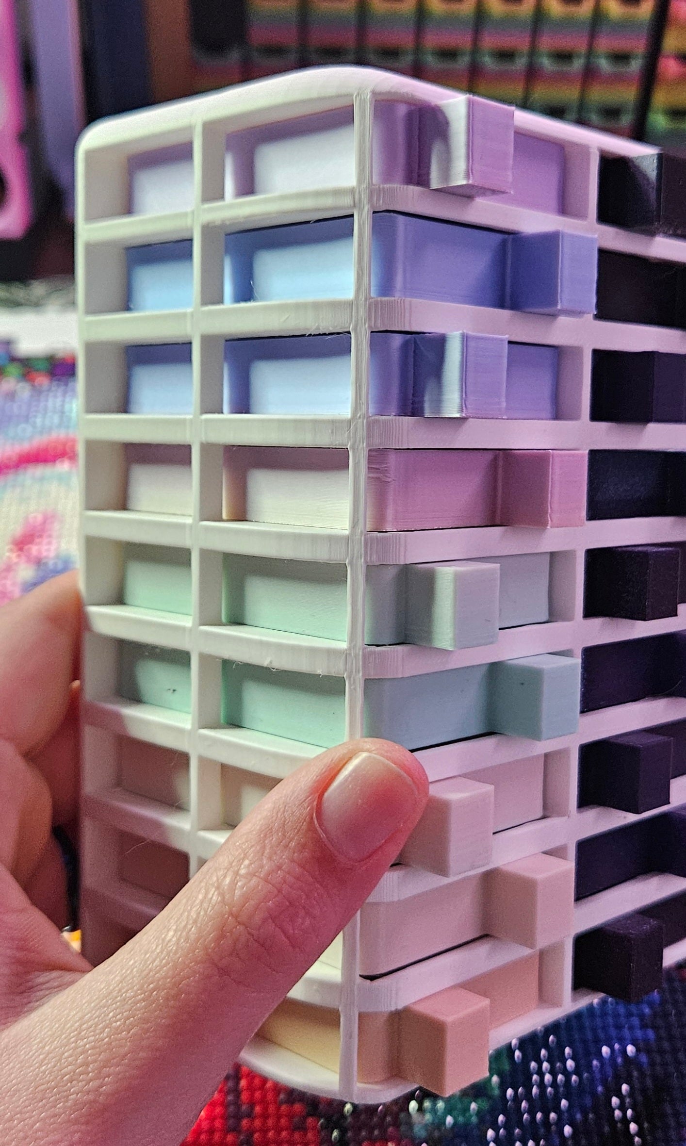 Small Cosmic Confetti Tower, Diamond Painting Tray Organizer, Holds 18 Mini Diamond Art Trays Cosmic Crafts
