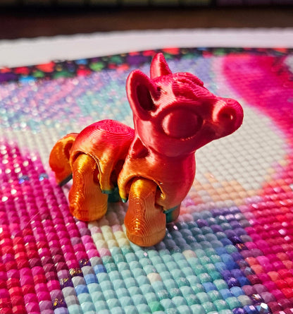 Farm Hatchling Pack, Mini Flexi Farm Animals (Chicken, Cow, Horse, Pig, Llama, Rooster) Cosmic Crafts