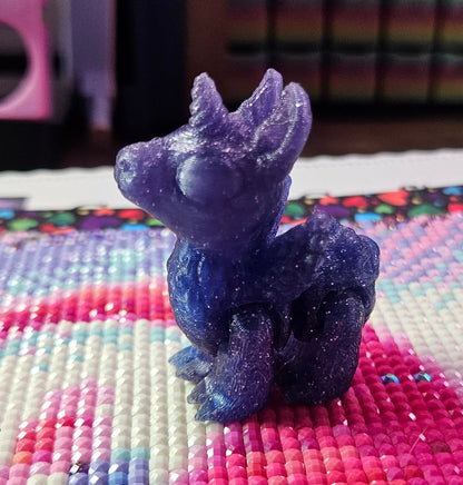 Mythical Hatchling Pack 2, Mini Flexi Creatures (Alicorn, Kitsune, Manticore, Llamacorn, Crystal Dragon, Narwhal) Cosmic Crafts