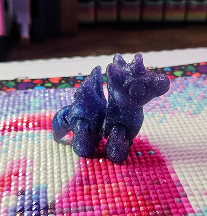 Mythical Hatchling Pack 2, Mini Flexi Creatures (Alicorn, Kitsune, Manticore, Llamacorn, Crystal Dragon, Narwhal) Cosmic Crafts