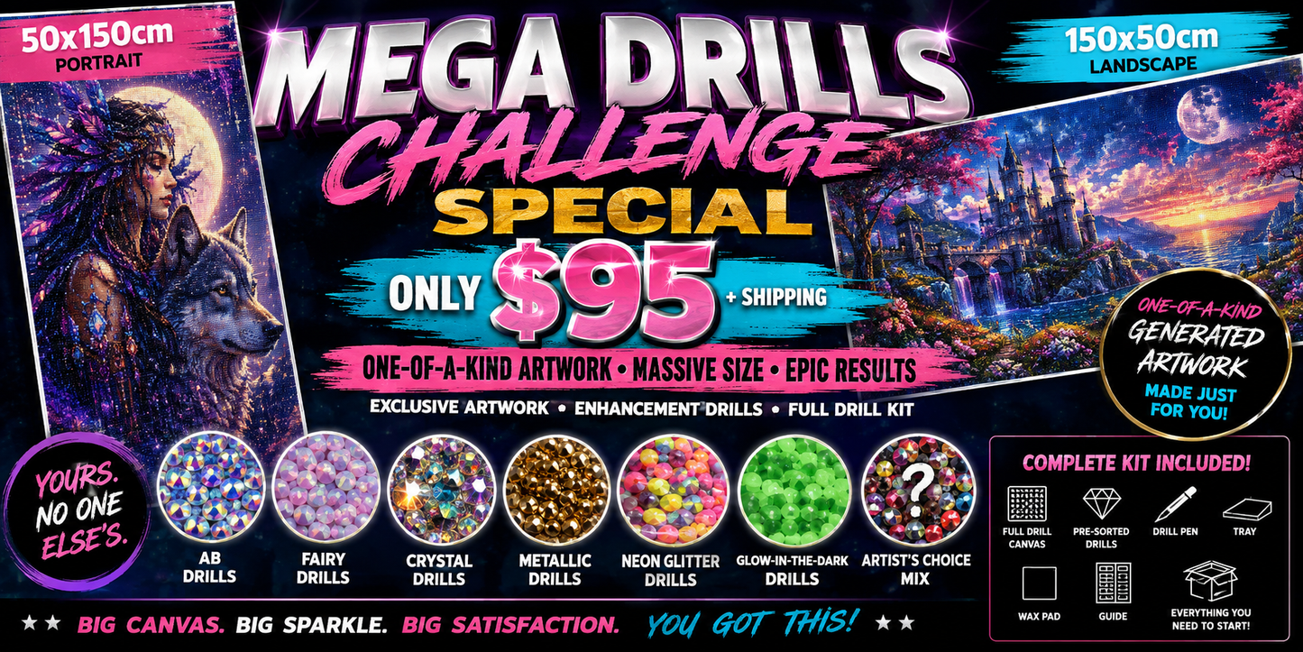 MEGA DRILL CHALLENGE CUSTOM CANVAS SPECIAL Cosmic Crafts