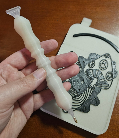 3D Printed Diamond Painting Pen, Carved 1 Wood Style, E-Painter Version Available, Lightweight, Comfortable and Colorful Diamond Dot Tool, Drill Pen Cosmic Crafts