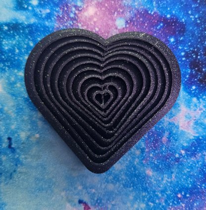 3D Printed Heart Fidget Toy, Perfect Desk Novelty Gift, Colorful Moving Heart Toy for Older Kids and Adults, Fun Flexi Fidget Cosmic Crafts
