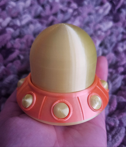 UFO Desk Fidget Toy with Diamond Art Drill Separator - Fun Crafting Tool, Perfect Diamond Painting Accessory, Works for Office Desk Storage