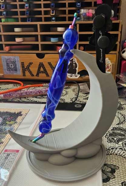 Moon Diamond Art Pen Holder, 3D Printed Diamond Painting Tool Stand, Moon On Cloud Diamond Dot Tool Storage, Cute Craft Tool Holder