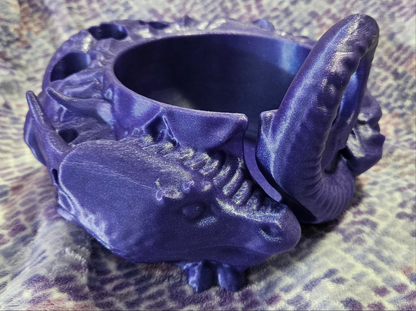 Dragon Yarn Bowl, 3D Printed Yarn Bowl, Holds Crochet Hooks, Knitting Needles and More, Decorative Fantasy Yarn Holder, Great Mythical Gift Cosmic Crafts