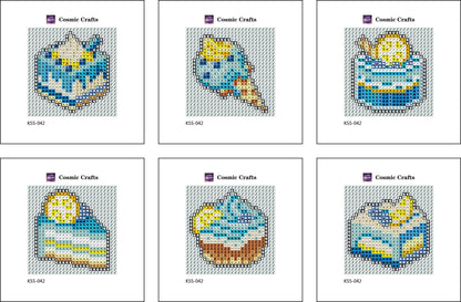 Mini Blueberry Lemon Treats Diamond Art Kit (6-Pack) Cosmic Crafts