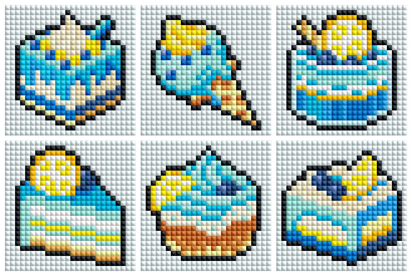 Mini Blueberry Lemon Treats Diamond Art Kit (6-Pack) Cosmic Crafts