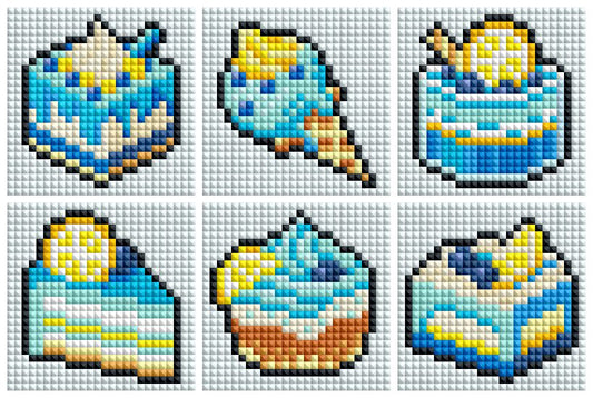 Mini Blueberry Lemon Treats Diamond Art Kit (6-Pack) Cosmic Crafts