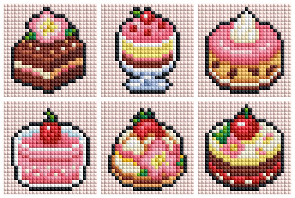 Mini Strawberry Treats Diamond Art Kit (6-Pack) Cosmic Crafts