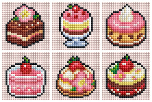 Mini Strawberry Treats Diamond Art Kit (6-Pack) Cosmic Crafts