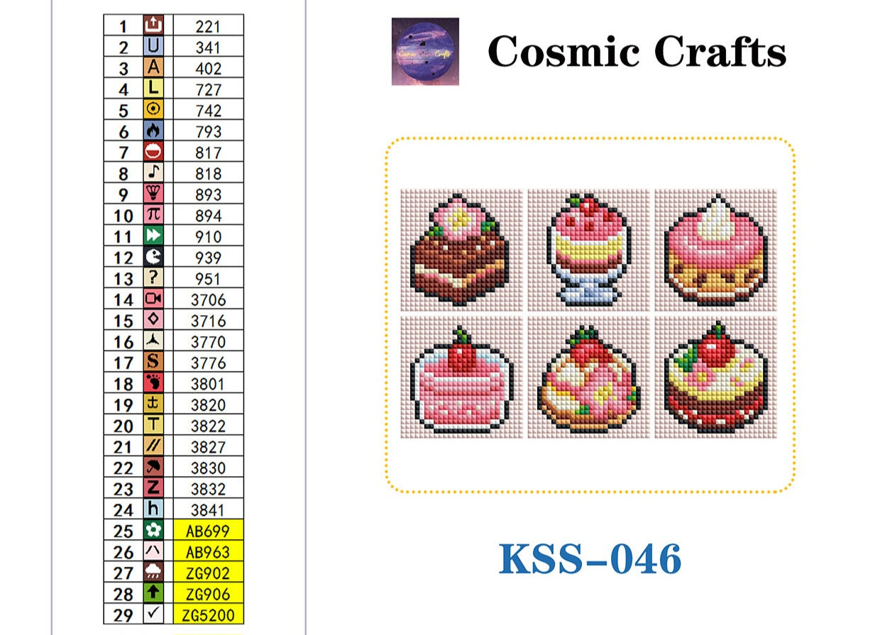Mini Strawberry Treats Diamond Art Kit (6-Pack) Cosmic Crafts