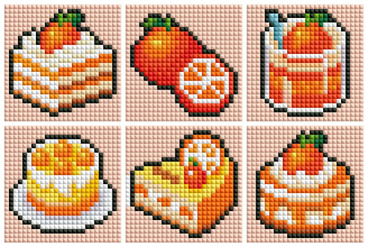 Mini Orange Citrus Treats Diamond Art Kit (6-Pack) Cosmic Crafts