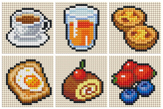 Mini Breakfast Treats Diamond Art Kit (6-Pack) Cosmic Crafts