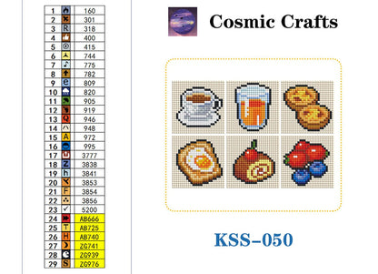 Mini Breakfast Treats Diamond Art Kit (6-Pack) Cosmic Crafts
