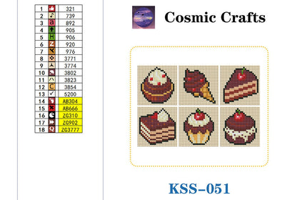 Mini Cherry Chocolate Treats Diamond Art Kit (6-Pack) Cosmic Crafts
