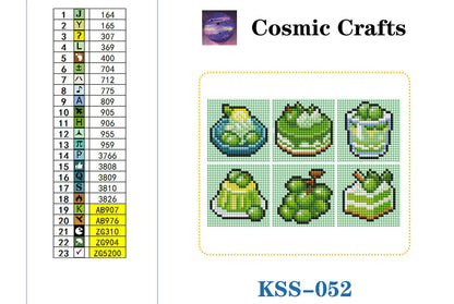 Mini Green Grape Treats Diamond Art Kit (6-Pack) Cosmic Crafts