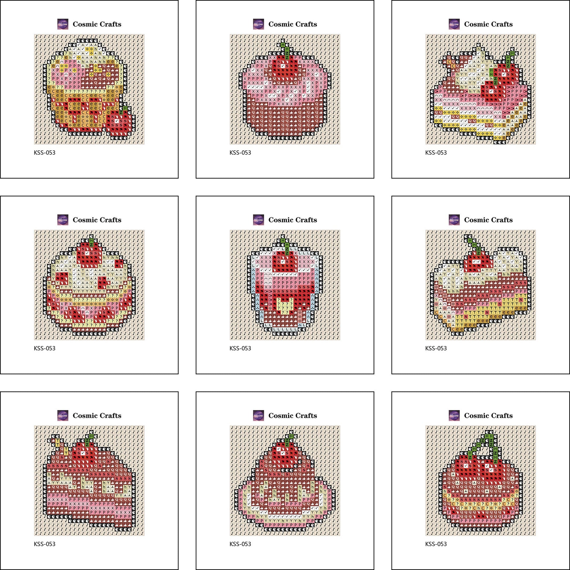 Mini Chocolate Strawberry Treats Diamond Art Kit (9-Pack) Cosmic Crafts