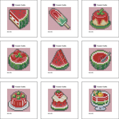Mini Watermelon Treats Diamond Art Kit (9-Pack) Cosmic Crafts