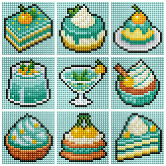 Mini Tropical Coconut Treats Diamond Art Kit (9-Pack) Cosmic Crafts