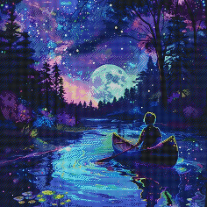Peaceful River 60x60cm Diamond Painting Kit, High Quality Diamond Art Kit with Enhancements Cosmic Crafts