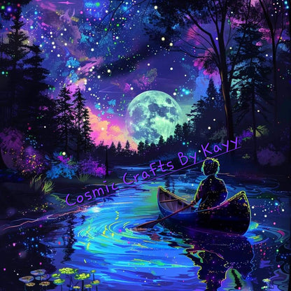 Peaceful River 60x60cm Diamond Painting Kit, High Quality Diamond Art Kit with Enhancements Cosmic Crafts
