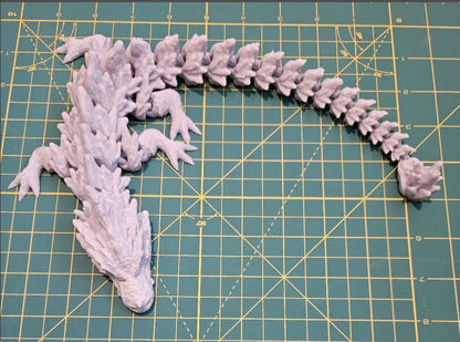 Rock Dragon Fidget - Stunning Fully Articulated 3D Printed Fidget, Full Size Mama Dragon 17", Large 3D Printed Flexi Toy, Flexible Gift Cosmic Crafts