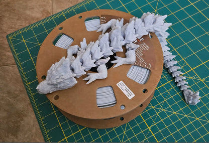 Rock Dragon Fidget - Stunning Fully Articulated 3D Printed Fidget, Full Size Mama Dragon 17", Large 3D Printed Flexi Toy, Flexible Gift Cosmic Crafts