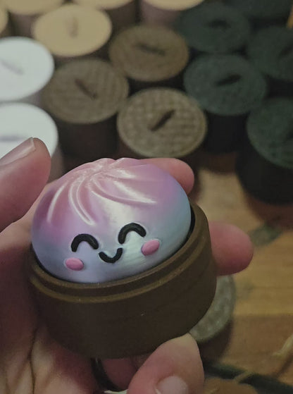 Mystery Dumpling Clicker, Cute Kawaii 3D Printed Fidget Toy, Random Color & Expression