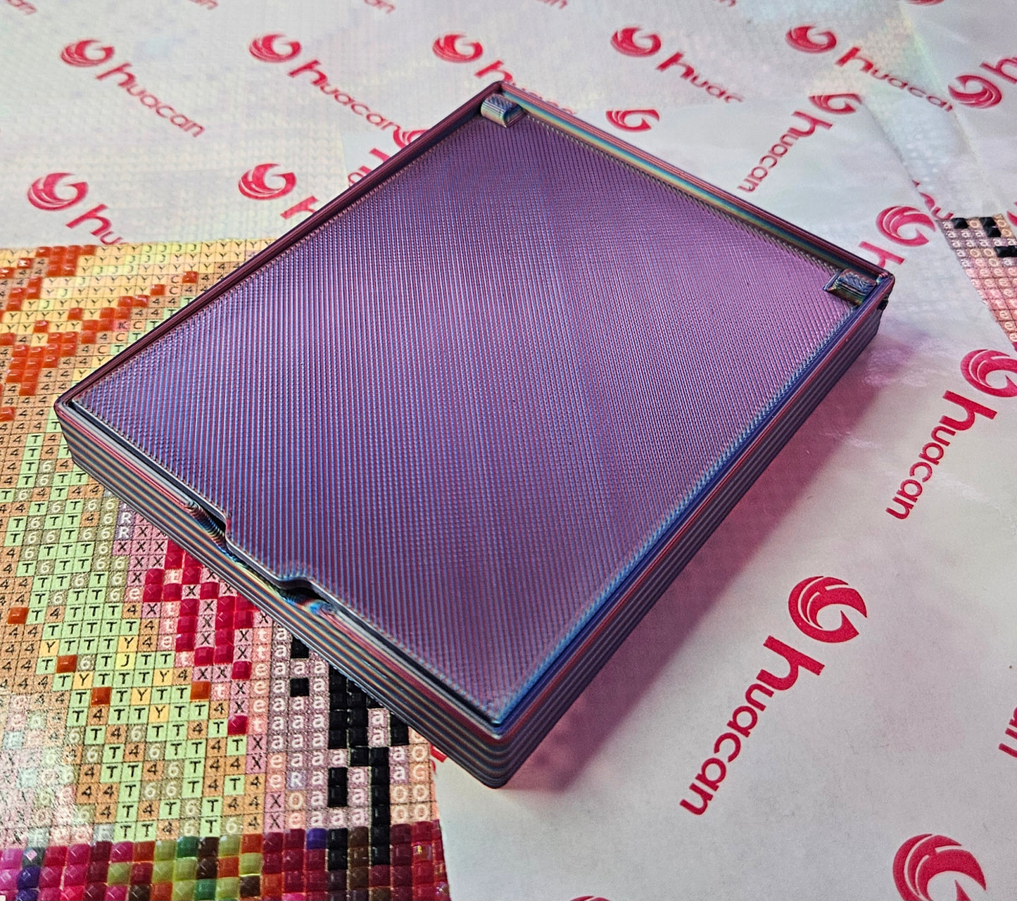 FLIP Diamond Art Tray with Flip Lid & Sloped Spout, 3D Printed Drill Tray, Unique Diamond Painting Tool