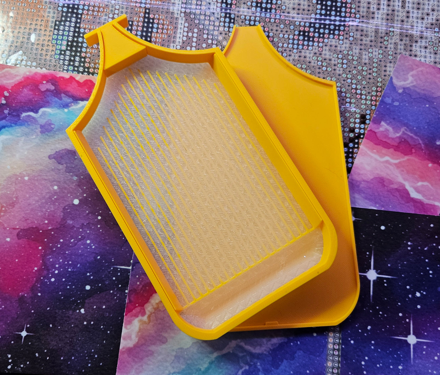 Multi-Color Galaxy Washi SNAP, XL Diamond Painting Tray with Snap-On Lid Cosmic Crafts