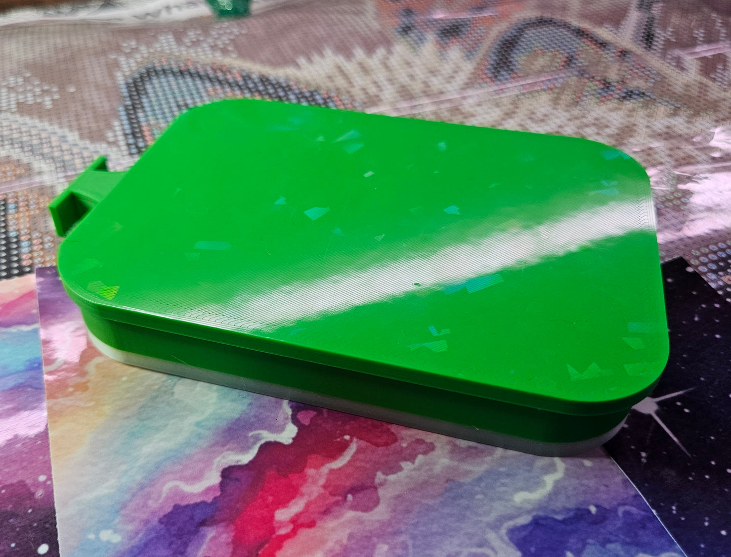 Multi-Color SOL Washi Single Placer Diamond Painting Tray, Large Rhinestone Art Tray with Snap-On Lid Cosmic Crafts