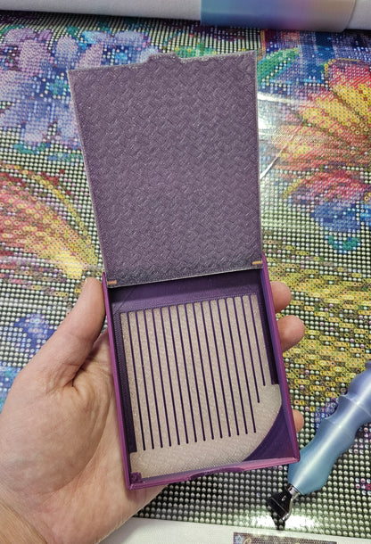 FLIP Dual Color Diamond Art Tray with Flip Lid & Sloped Spout, 3D Printed Drill Tray, Unique Diamond Painting Tool