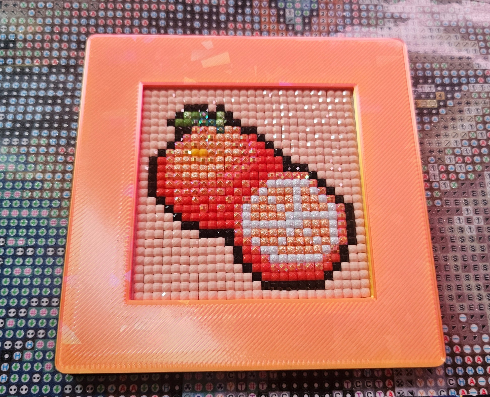 Mini Magnetic Diamond Art Frames for 2.5 Inch Minis, Holographic Dessert Kit Magnet Frame Cosmic Crafts