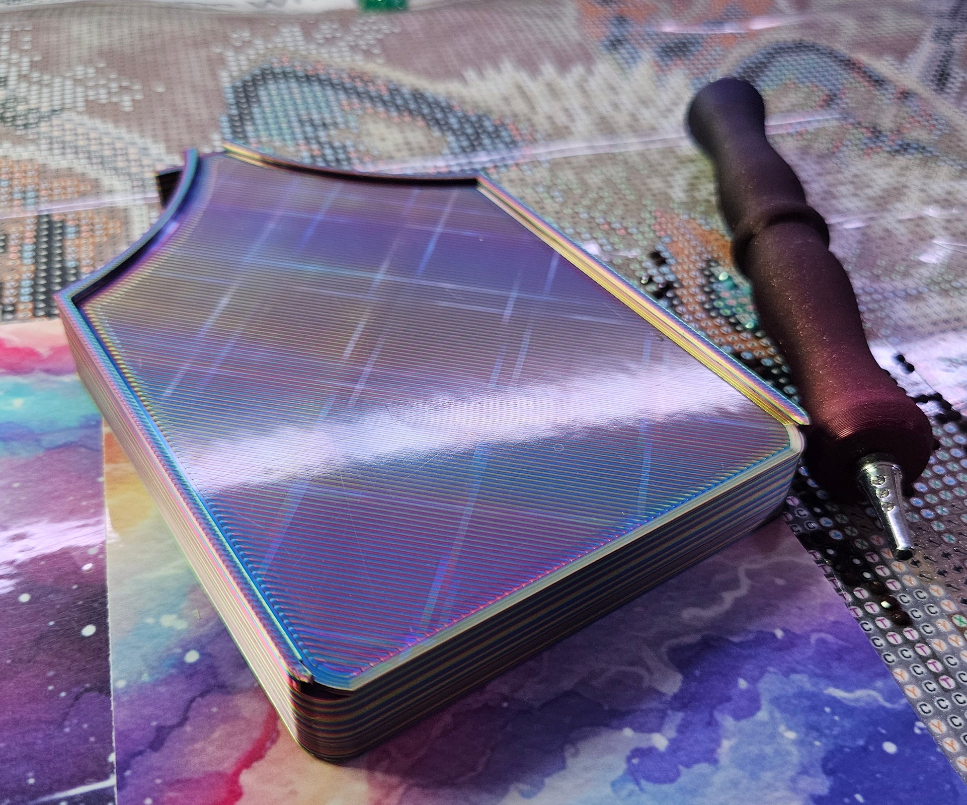ECLIPSE WASHI Diamond Painting Tray with Lid, Spill Resistant Diamond Art Accessory Cosmic Crafts
