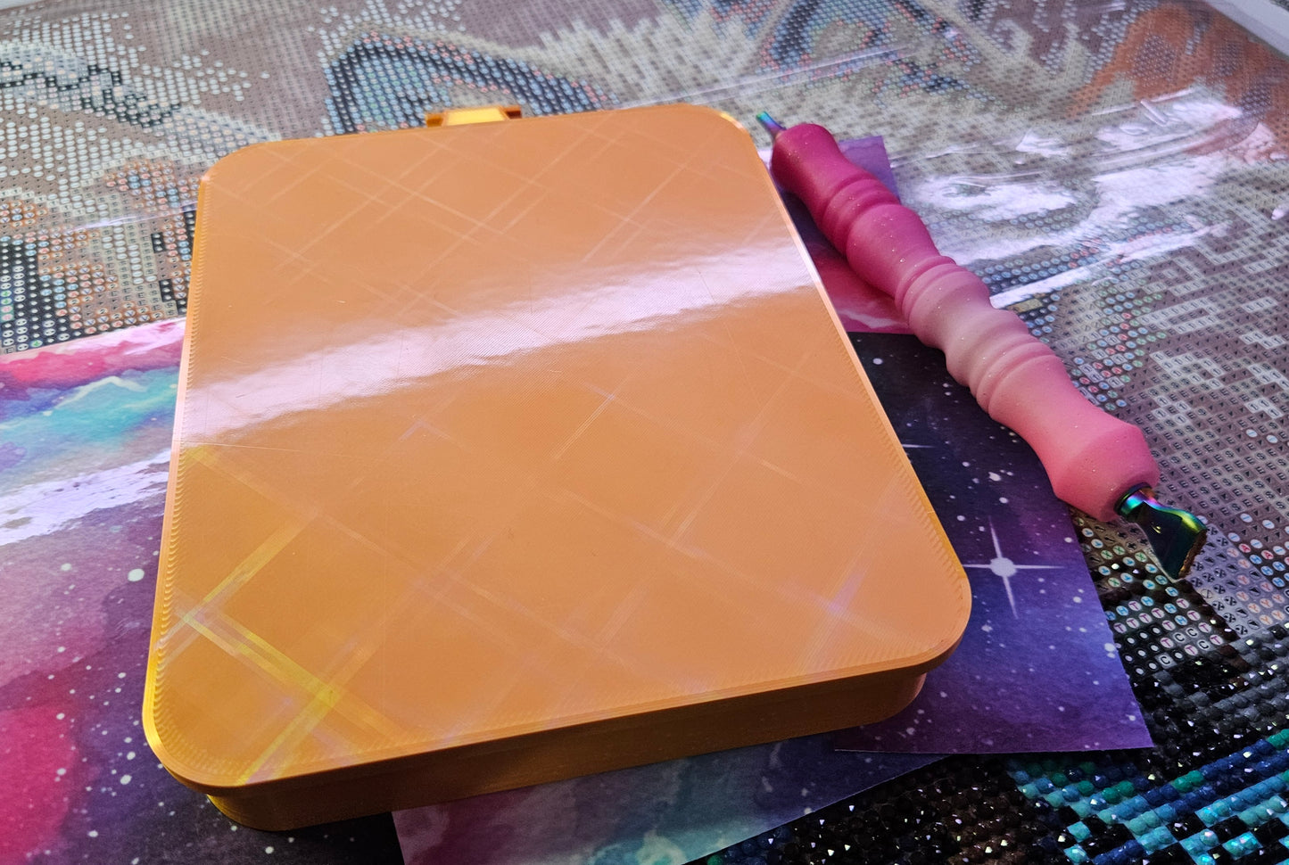 Universe Washi Multiplacer SNAP, XXL Diamond Painting Tray with Snap-On Lid Cosmic Crafts