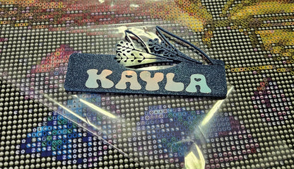 Personalized Floral Coverminder, Large Diamond Art Cover Minder, Custom Name Magnet, 3D Printed Floral Design Cosmic Crafts