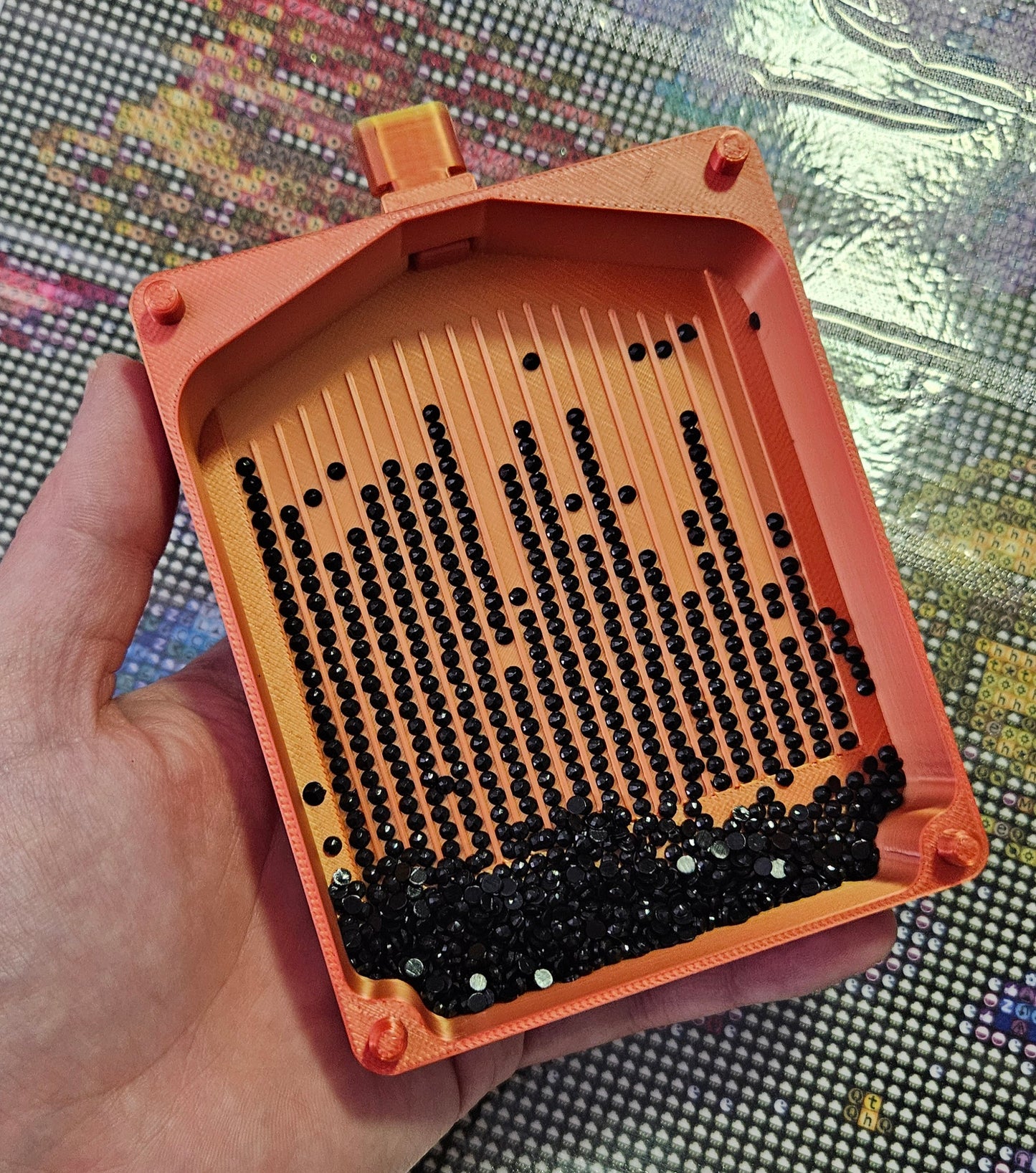 Stacking Diamond Art Tray with Washi Shelf & Lid, Normal or Tall Walls, Peg-Slide System