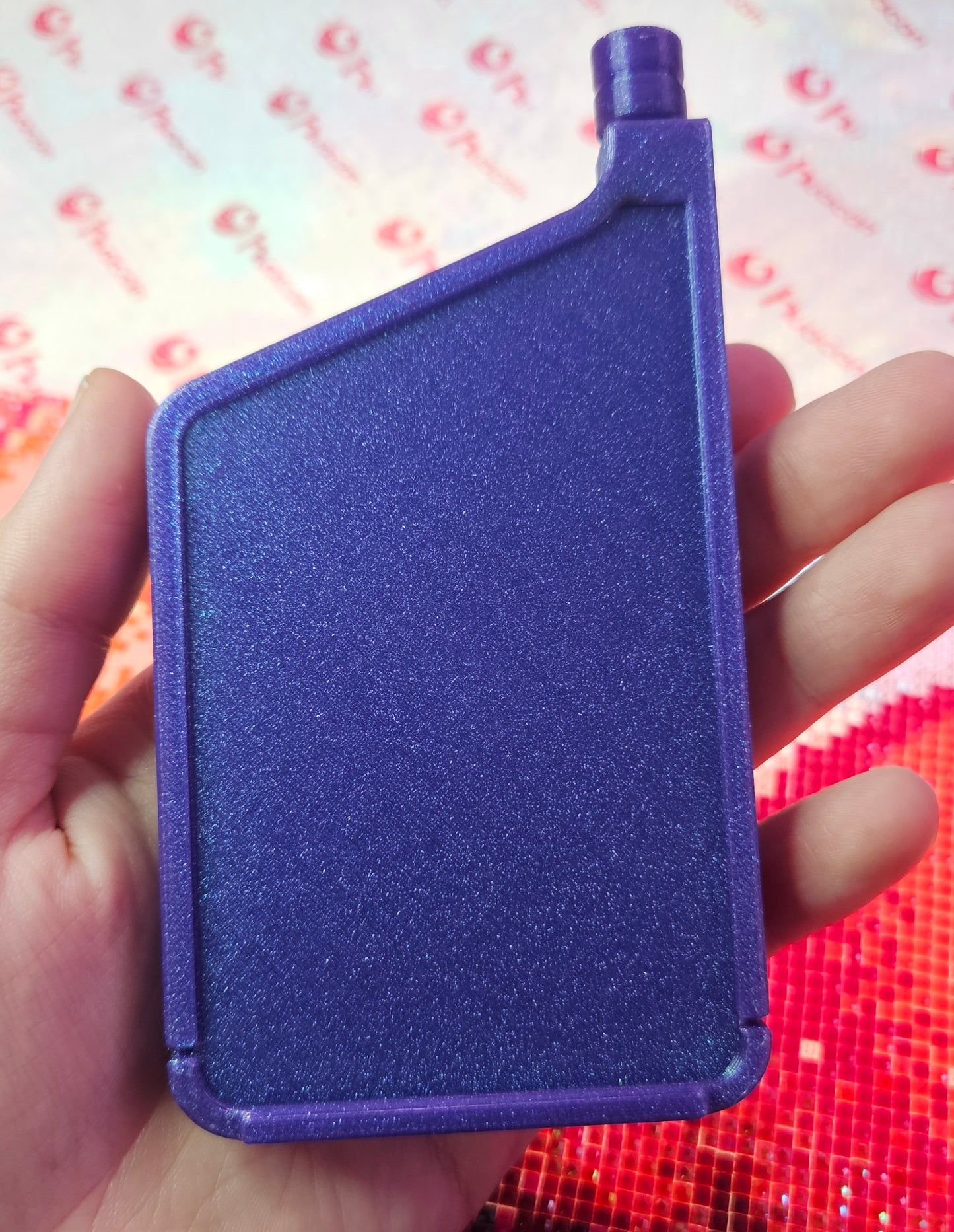 3D Printed Single Placer Diamond Art Tray, Stylish Diamond Painting Tool, Sliding Lid and Spout Stopper