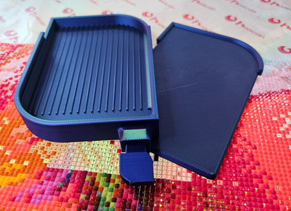 Leaf Diamond Art Tray with Sliding Lid & Stopper, 3D Printed Drill Organizer, Unique Diamond Painting Tool Cosmic Crafts