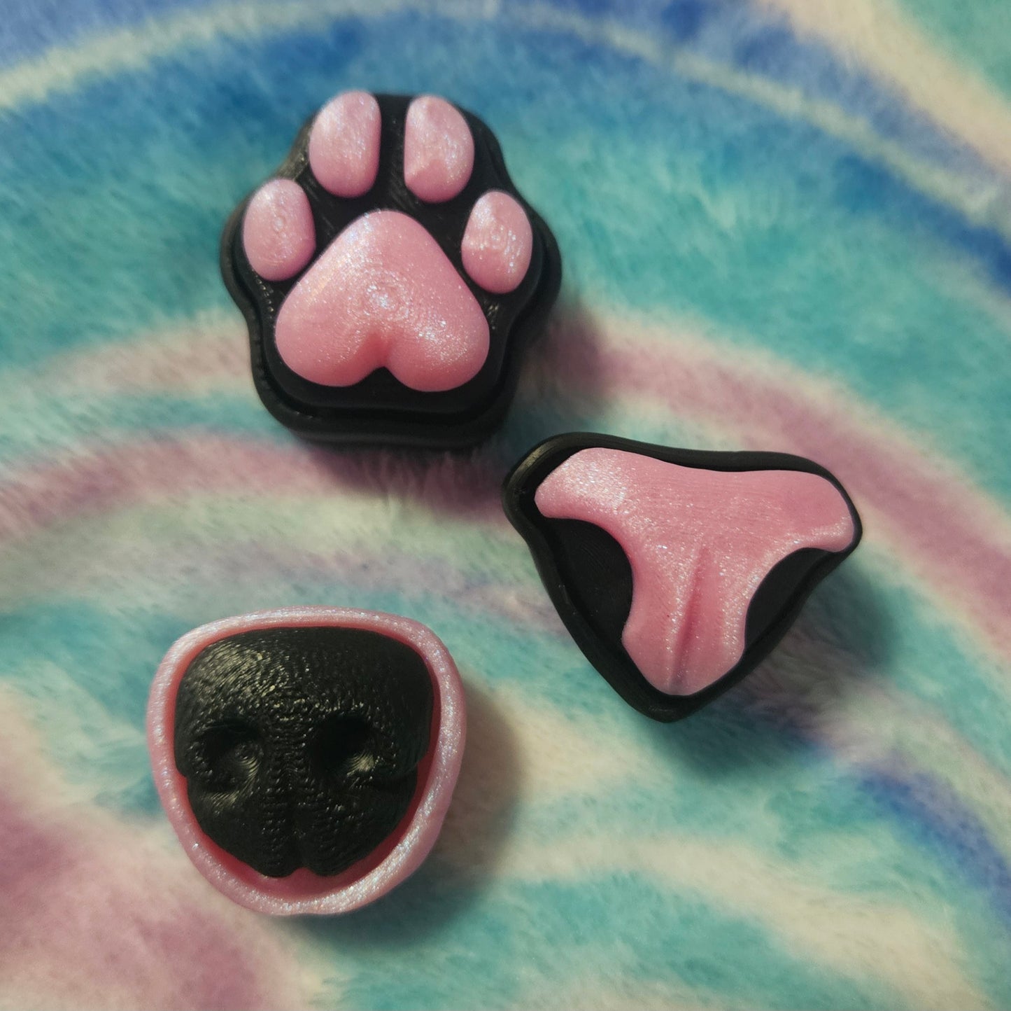 Cat or Dog Paw Fidget Clicker, 3D Printed Stress Relief Toy, Custom Color Paw, Keychain or Desk Fidget, Pet Lover Gift