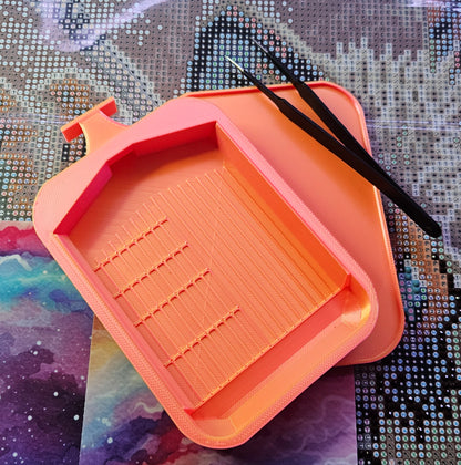 SOL Washi Multiplacer Diamond Painting Tray, Large Rhinestone Art Tray with Snap-On Lid Cosmic Crafts